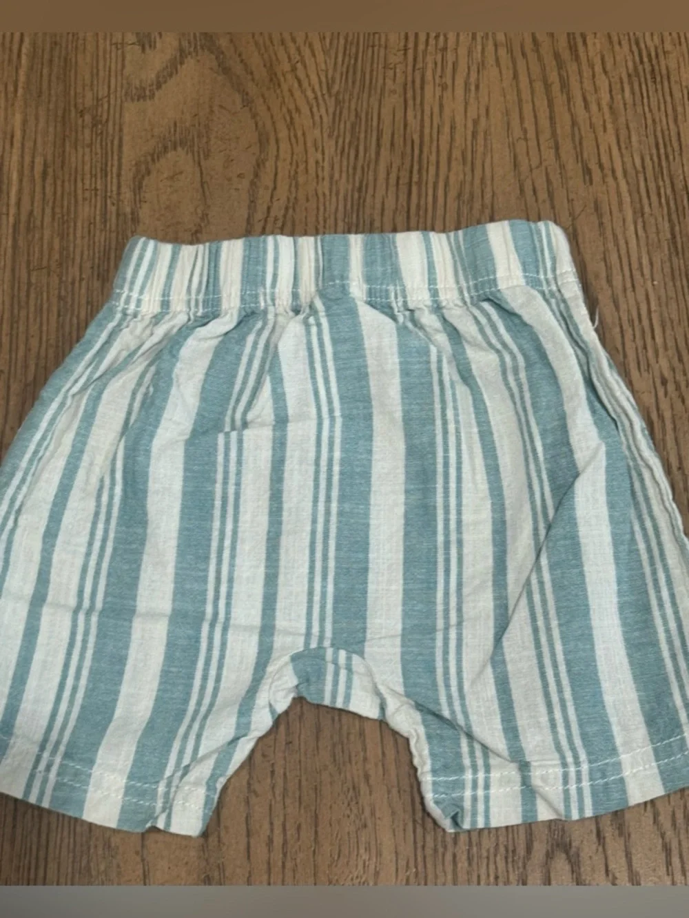 Carters Baby Shorts 18M Blue White Striped Elastic Waist Summer Toddler